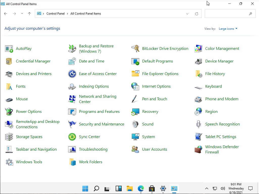 控制台的版面則維持在Windows 7的樣式。
