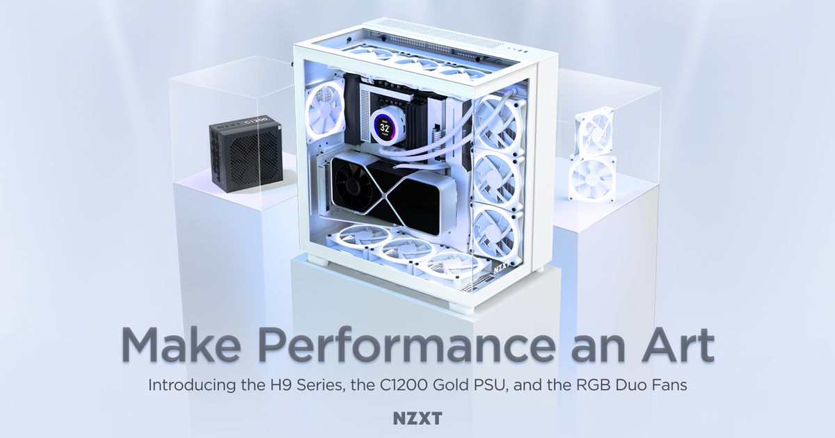 NZXT launches H9 series case, C1200 power supply and RGB Duo fan |