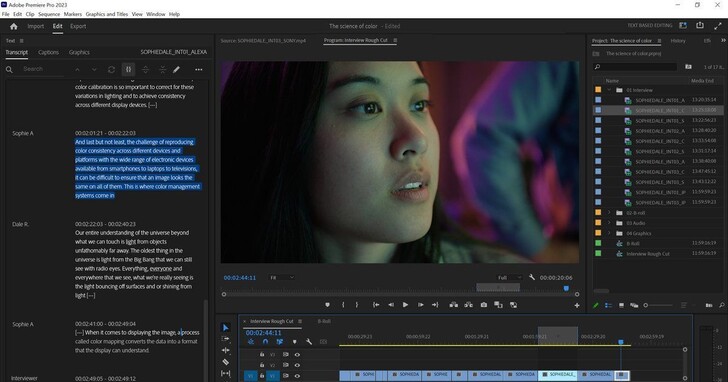 Adobe Premiere Pro發佈AI驅動的基於文本的影片剪輯工作流程