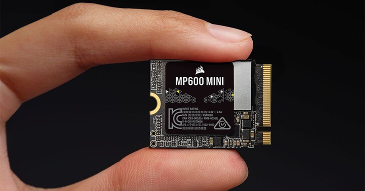 海盜船推出MP600 MINI 超小尺寸 PCIe Gen4 SSD，相容 Steam Deck 及 Surface Pro 8/ 9