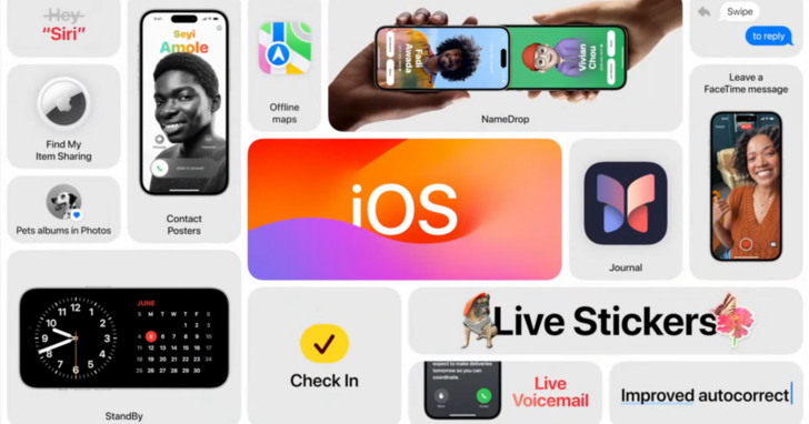 Apple 發表 iOS 17 新功能：新增 NameDrop 近距離傳輸、改進來電介面、加入床頭時鐘模式