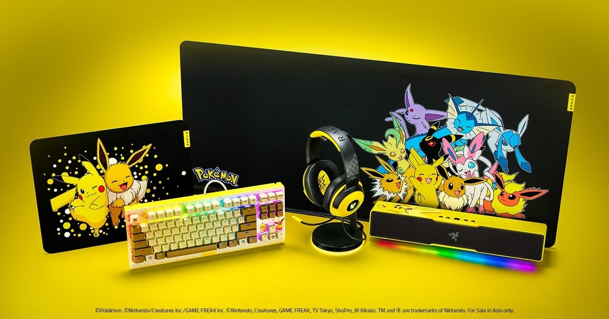 Razer Launches Pokémon Co-Branded Products: Leviathan V2 X Speaker and Kraken V3 Headset