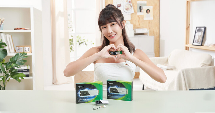 Apacer AS2280F4 M.2 PCIe Gen5 x4 SSD，讀寫突破 10,000 MB/s 的固態硬碟