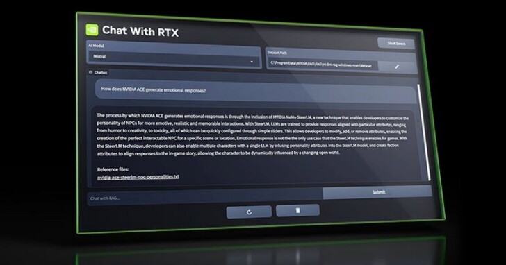NVIDIA推出由GeForce RTX GPU支援免連網的AI聊天機器人：Chat wth RTX