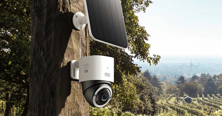 Eufy的新款360度4K攝影監控鏡頭不需要Wi-Fi或電源插座，陽光直射2小時可持續使用長達一個月