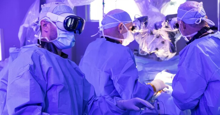 外科醫生在英國首次使用蘋果Vision Pro頭戴式顯示器進行手術