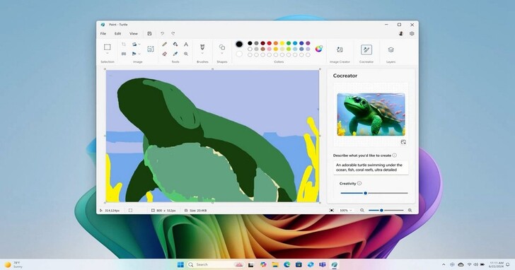 Windows 11 小畫家的「Cocreator」 到底有多少功能？初體驗免連網路內建AI圖像處理功能
