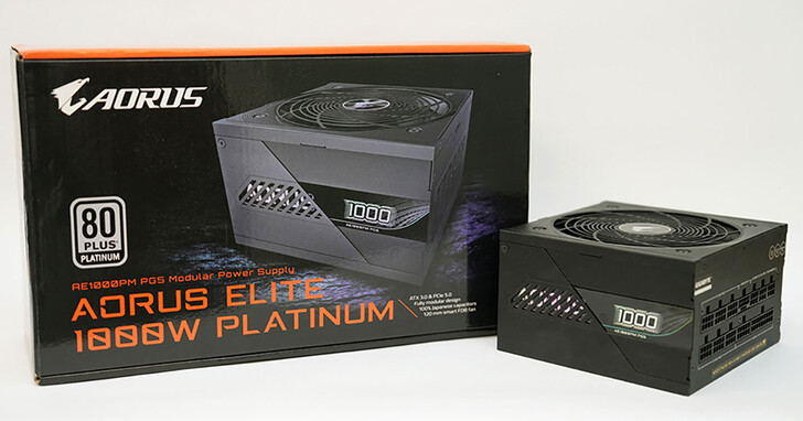 AORUS ELITE P1000W 80+ Platinum 電源供應器開箱評測：AI PC 首選系統供電核心 千瓦穩定供電用料實在安裝最百搭