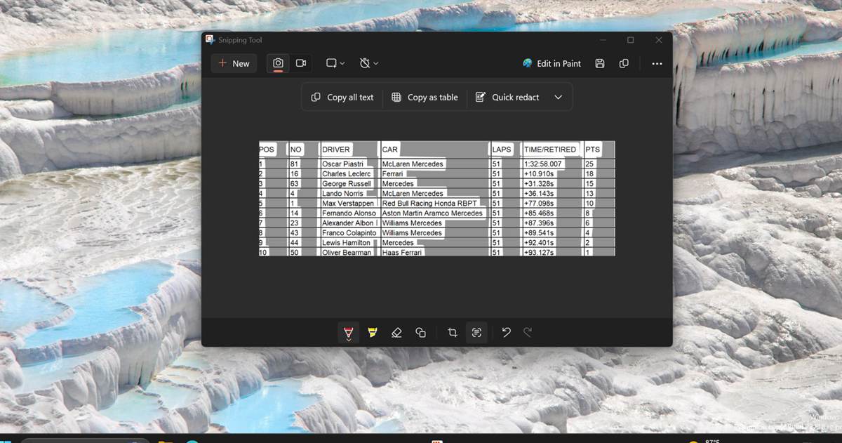 Windows 11螢幕擷圖工具又進化,將可以讓你從截圖畫面中的表格轉成Excel資料表