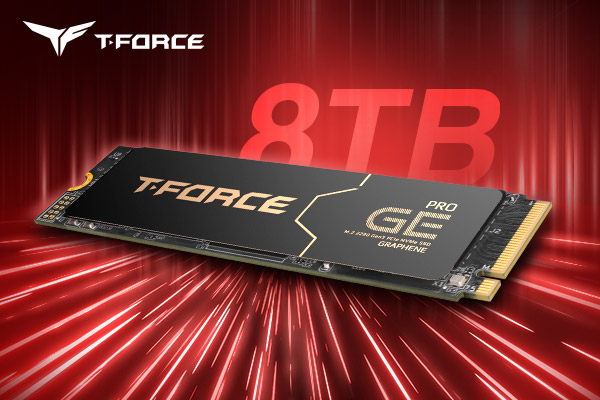 十銓科技T-FORCE GE PRO PCIe 5.0 固態硬碟 首推8TB大容量規格 開創全新高度的存儲體驗,注入極致效能與高穩定性