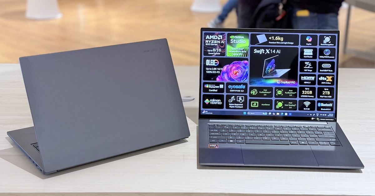 【COMPUTEX 2025】Acer Swift X 14 及 Swift X 14 AI 專為創作者打造,搭載 GeForce RTX 5070 顯示晶片