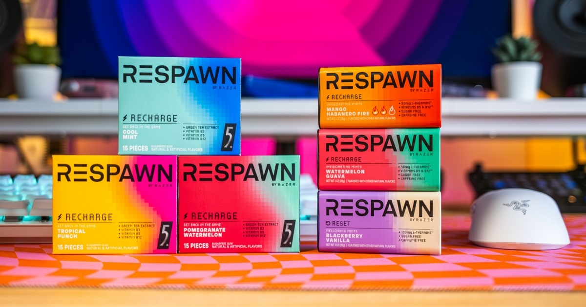 Razer 再跨界!與 Mars 合作推出 RESPAWN by Razer,專為玩家打造的口香糖與薄荷糖