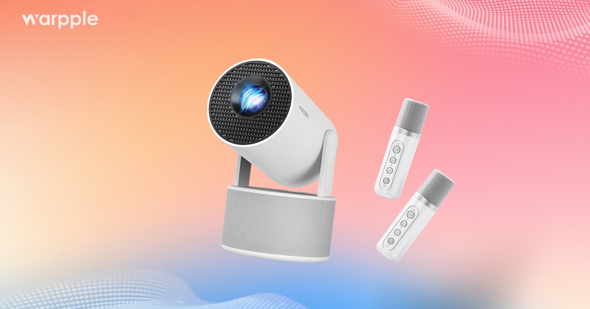 OVO 推出 Warpple LA6 短焦多功能投影機,一機包辦觀影、音響與 K 歌娛樂