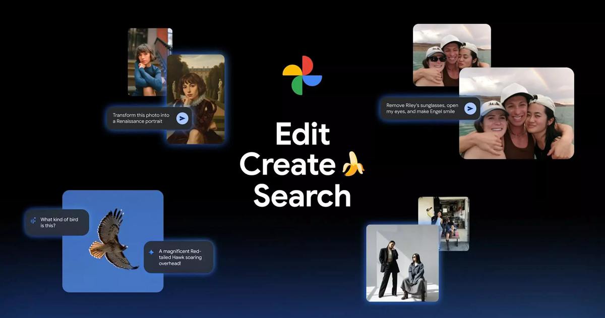 Google Photos 手機端將引入「Nano Banana」AI 工具，用對話就能幫你修圖