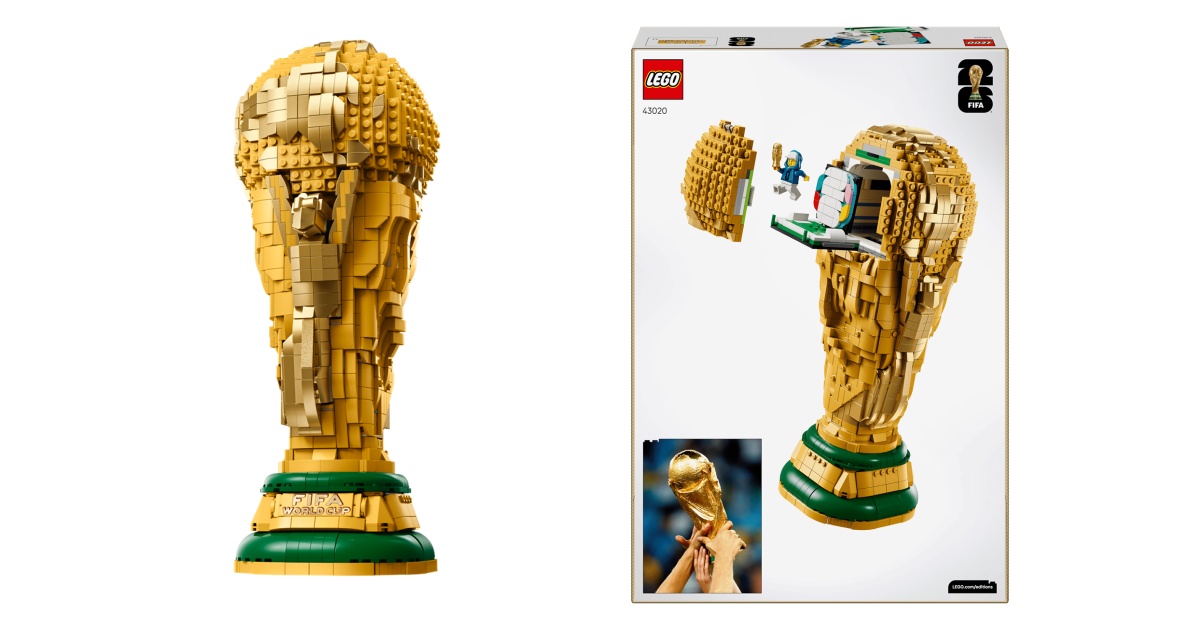 迎戰 2026 世足賽！樂高跨界攜手 FIFA 首次合作推出 1:1 比例樂高世界盃獎盃