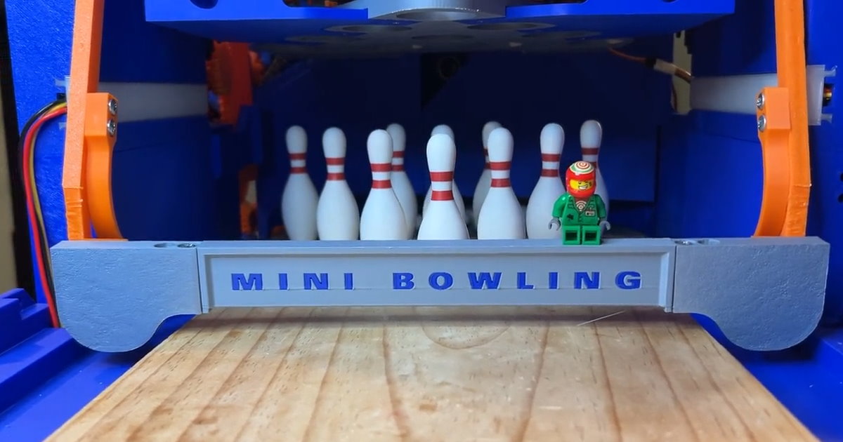 這也能DIY！透過3D列印自造Mini Tabletop Bowling全套迷你自動保齡球道組合