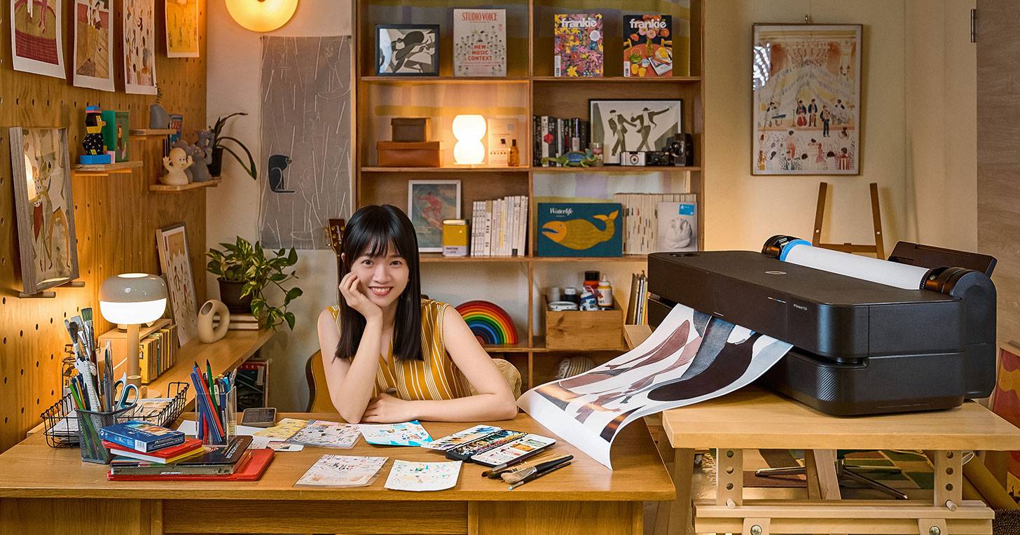 獨立插畫家 陳奇靈分享用 HP DesignJet T250 繪圖機 打造一人工作室