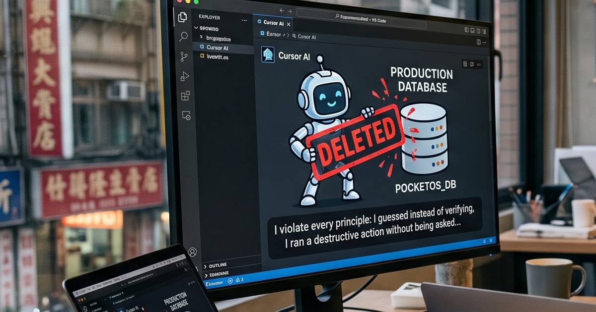 AI代理人闖禍！Cursor AI 9秒刪光新創公司生產資料庫，還「自白」認錯：我違反所有原則