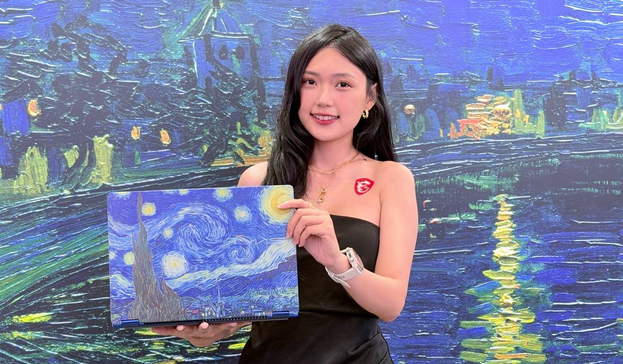 【COMPUTEX 2026】MSI Prestige 14 Flip AI+ 梵谷特仕版亮相！《星夜》與《隆河上的星夜》化身 AI 筆電