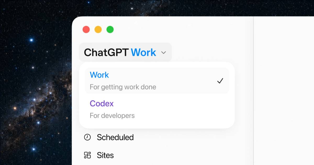 ChatGPT Work 登場！整合 GPT-5.6、Codex 與桌面操作，支援跨平台自動化工作