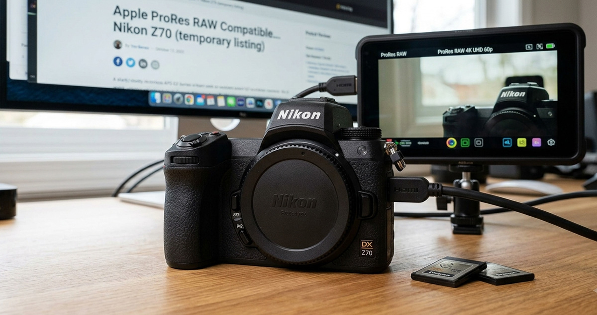 官方頁面驚現未發表新機！Nikon Z70 意外登錄 Apple ProRes RAW 相機支援名單