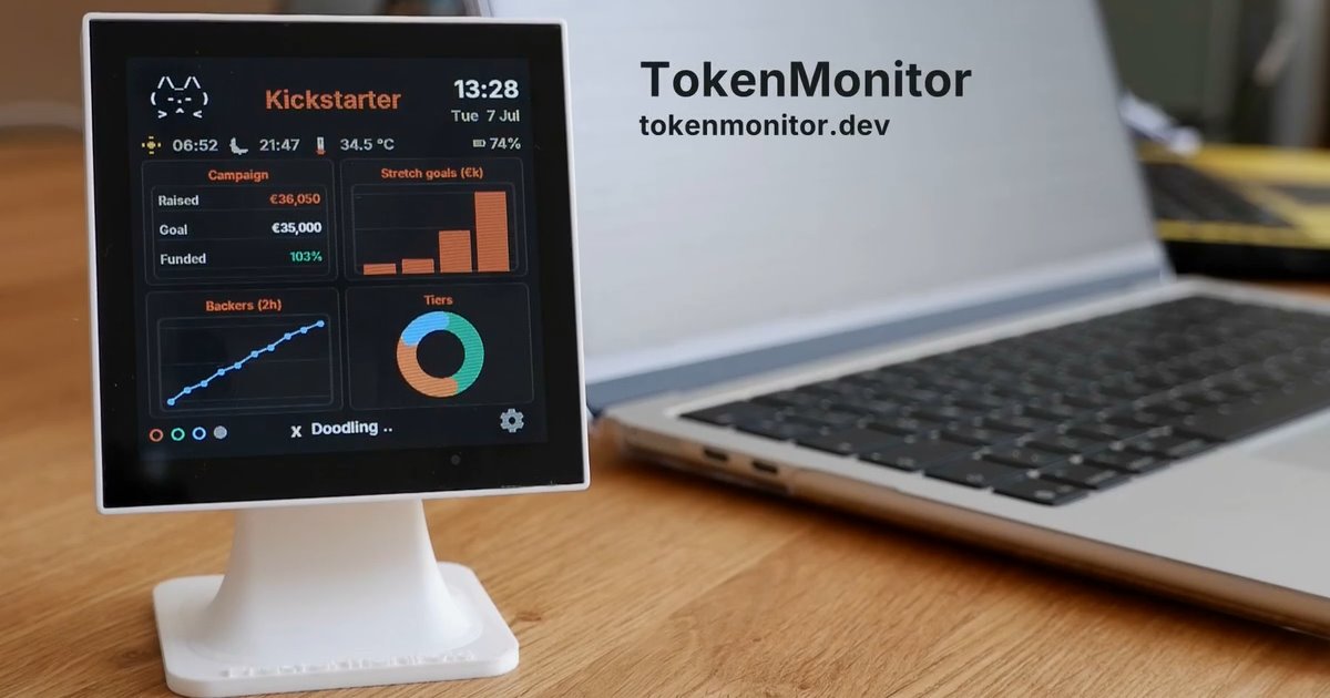 怕AI帳單爆錶嗎？Token Monitor桌面小螢幕幫你追蹤額度用量
