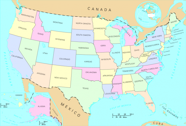 從地圖看美國語言的分佈情況