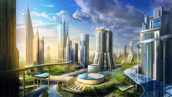 展望未來世界，伴隨數位科技演變的都市風情