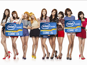 少女時代成為 Intel 亞洲代言人