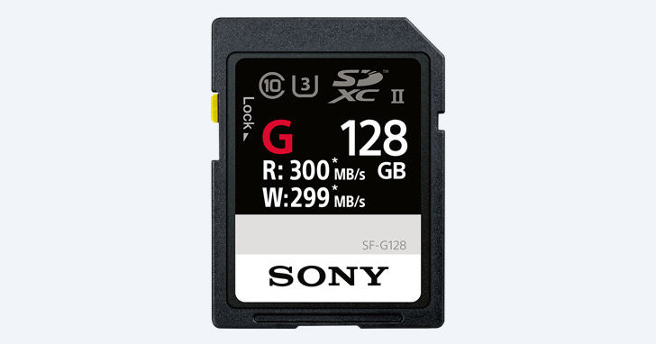 Sony 推出 SF-G 系列 SD 記憶卡，速度高達讀取 300MB/s、寫入 299MB/s