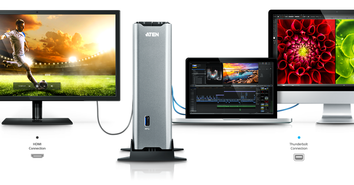 ATEN 推出業界首款 4K Dual-View Thunderbolt 2 分享切換器，傳輸速度最高達 20Gbps