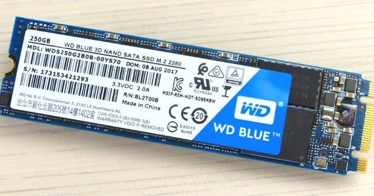 新一代小容量 3D TLC SSD 表現釋疑，WD Blue 3D NAND SATA SSD M.2 250G 測試報告