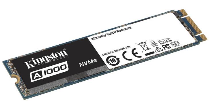 Kingston推出入門級NVMe PCIe固態硬碟，售價趨近SATA級別固態硬碟