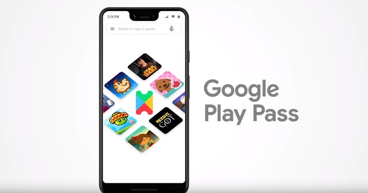 Google Play推訂閱制「Google Play Pass」，每月4.99美元、超過350款內容、可與五名家庭成員共享