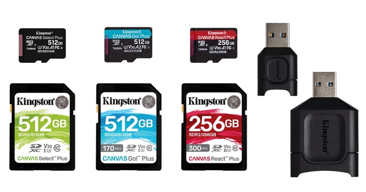 Kingston宣布Canvas系列記憶卡全新升級、MobileLite Plus讀卡機同步登場
