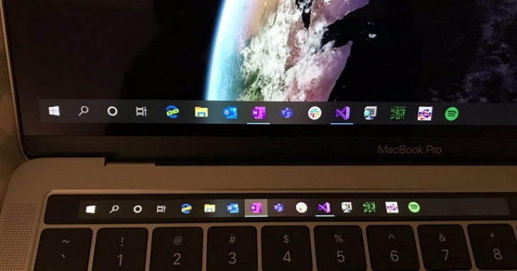 MacBook Pro裝上Windows 10，Touch Bar能當第二螢幕了