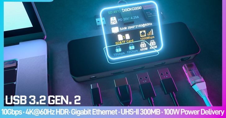 DockCase USB Type-C擴充底座還內建資訊顯示螢幕