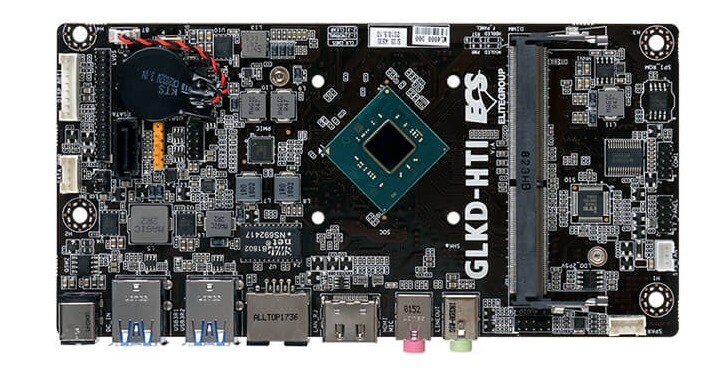 ECS推出GLKD-HTI迷你主機板，尺寸只有Mini-ITX的一半
