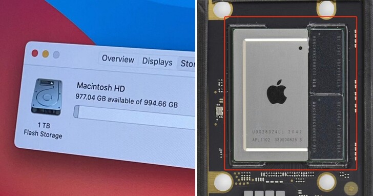 他將M1處理器MacBook封印解除，成功擴充到16G記憶體、1TB硬碟