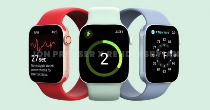 新一代Apple Watch 7算繪圖曝光，設計大改提供更多新顏色