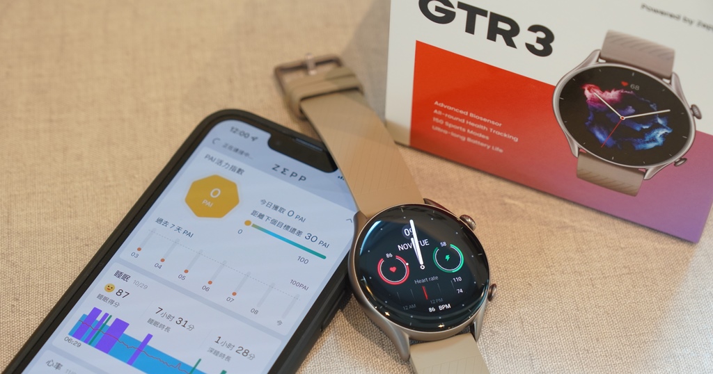 AMAZFIT GTR 3 智慧錶開箱動手玩，21 天長續航、輕薄又能監測血