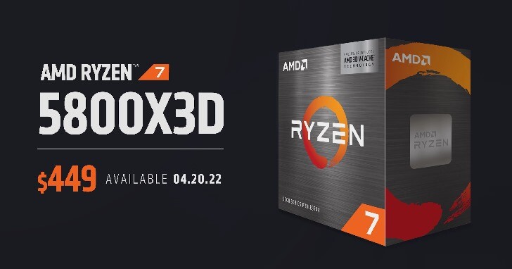 AMD Ryzen 7 5800X3D 4月20日登場，300系列晶片組續命再戰