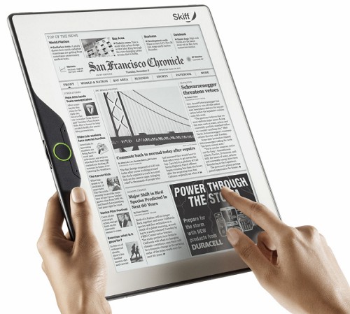 【CES 2010】首款可彎曲的電子書閱讀器：Skiff Reader