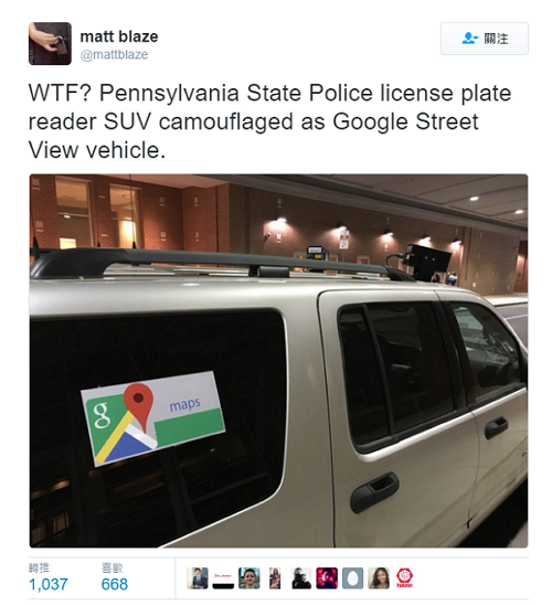裝很大 費城警方將偵防車偽裝成google街景車被抓包 T客邦