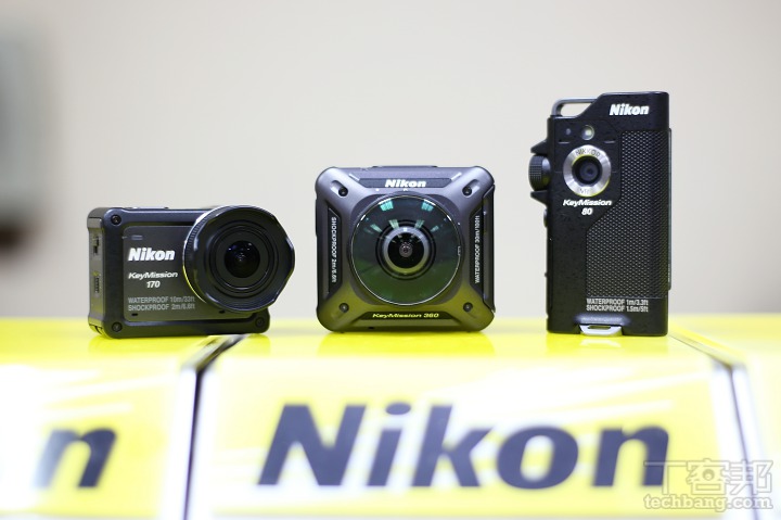 Nikon KeyMission 終於亮相，全系列共有360 全景、170 度超廣、80 度