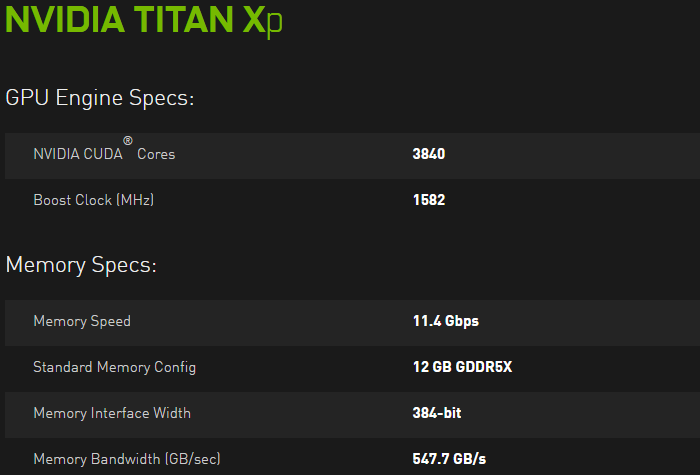 Titan 2025 xp specifications