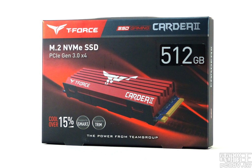 Team Group T-Force Cardea II M.2 PCIe SSD 512GB 測試，內建散熱片不