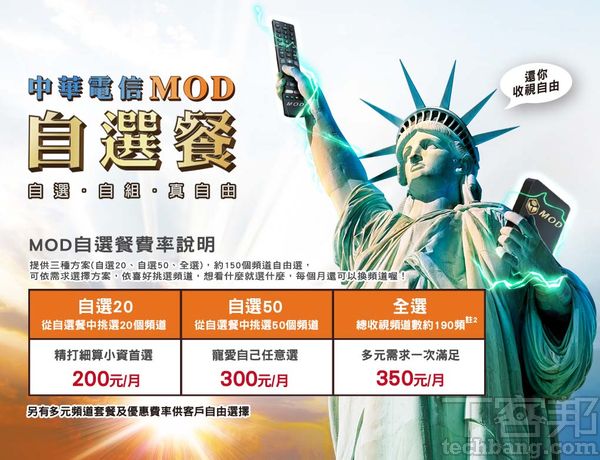 MOD正面對決OTT！－ 自由選打造全新收視型態