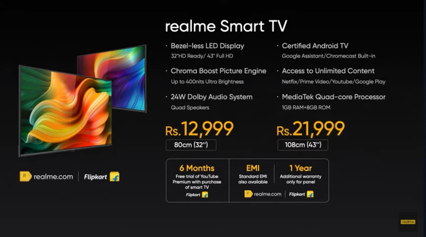 realme 擴展智慧家庭:智慧電視、快充行動電源、藍牙耳機、後背包新品發表
