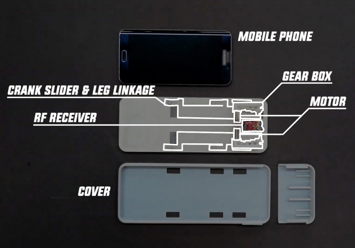 CaseCrawler手機殼有機械腳，所以手機會自己「跑」去充電了